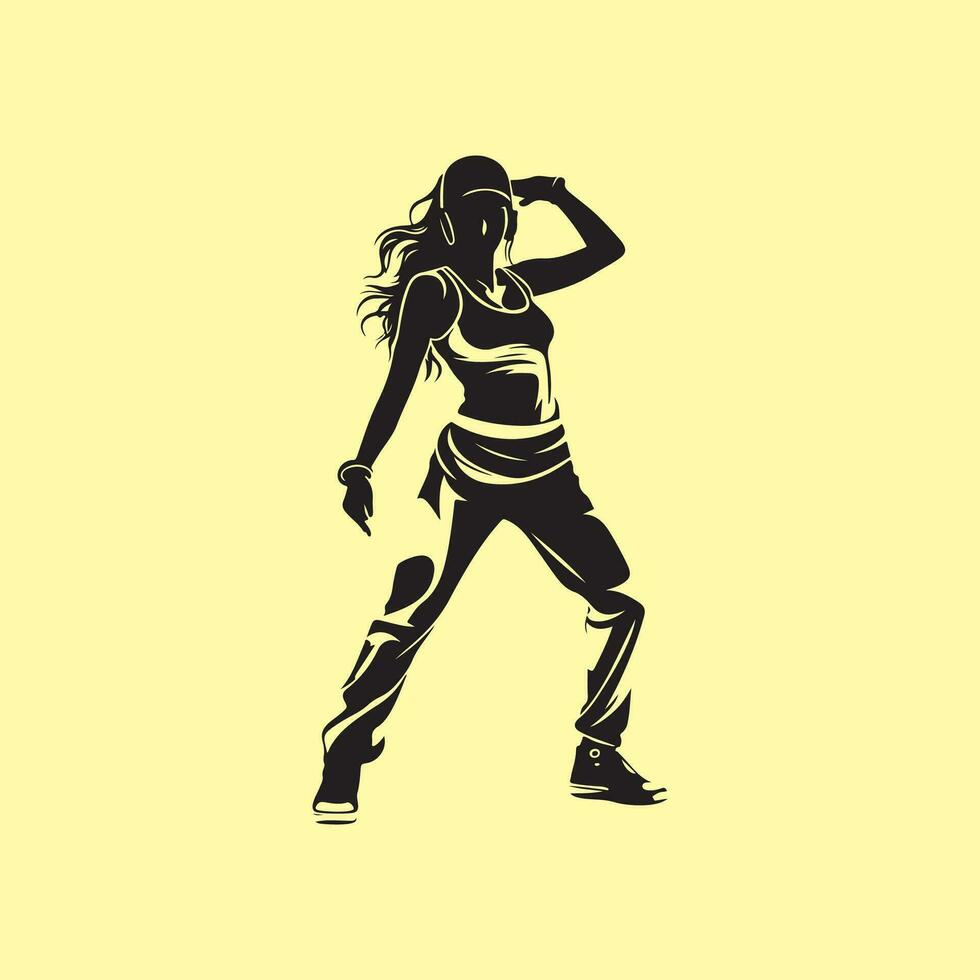 zumba silueta vector imágenes