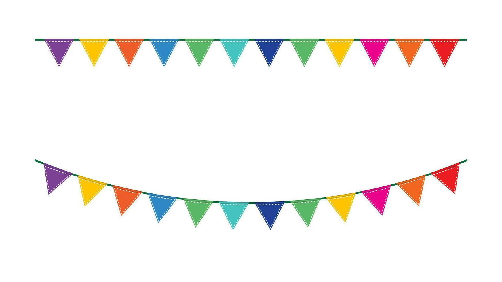 Bunting festive flags vector