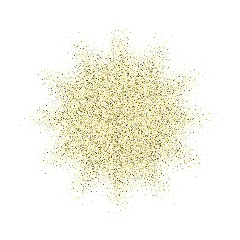 Golden glitter texture splash on white background vector