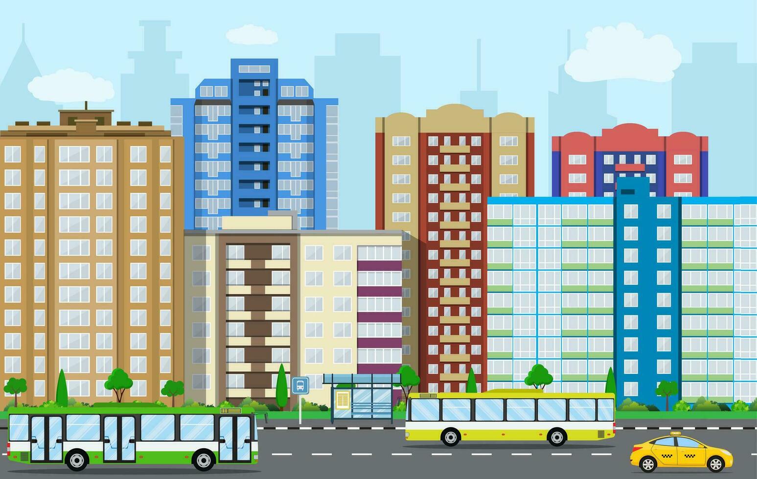 moderno ciudad vista. vector