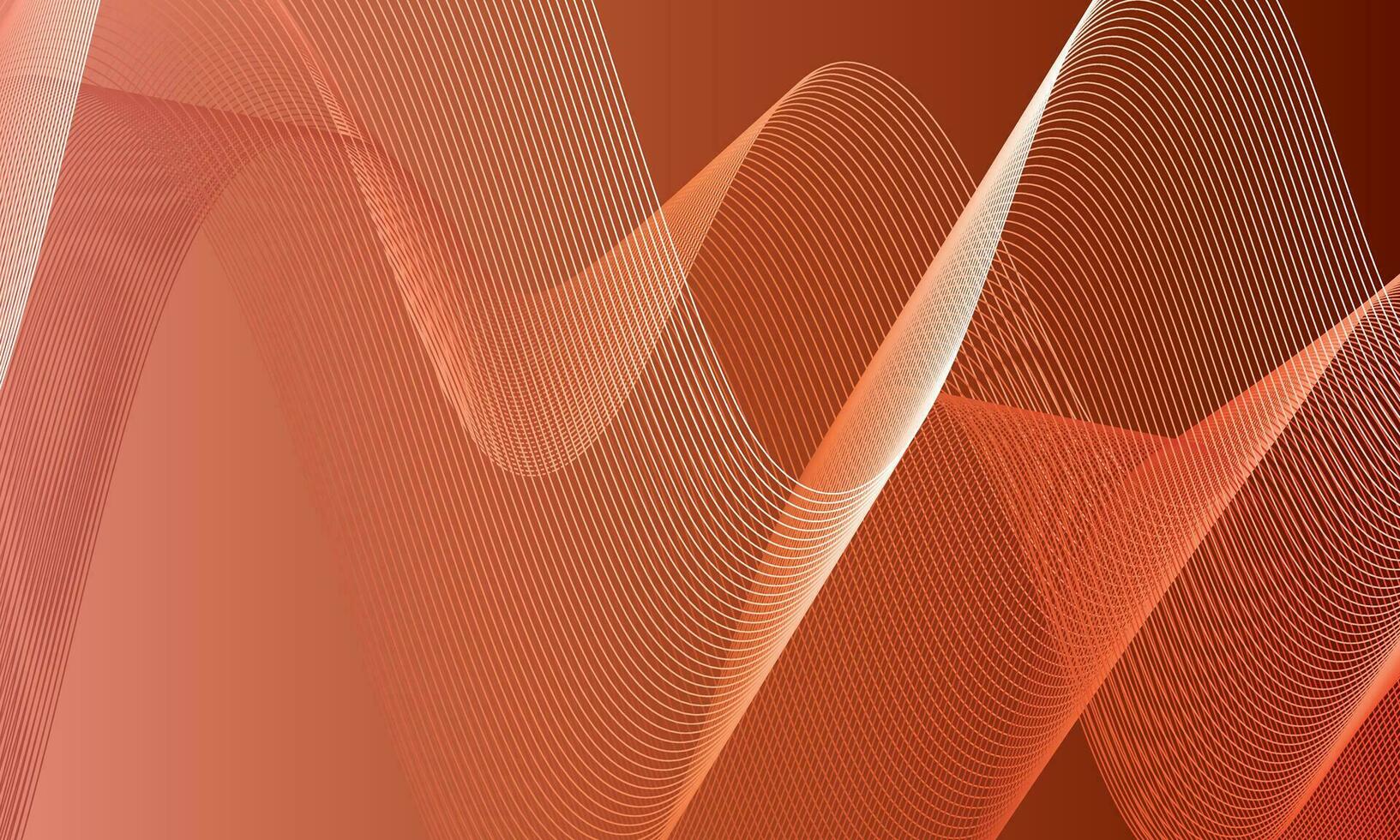 simple abstract brown color wavy air line pattern art work on brown chocolet color gradient background vector