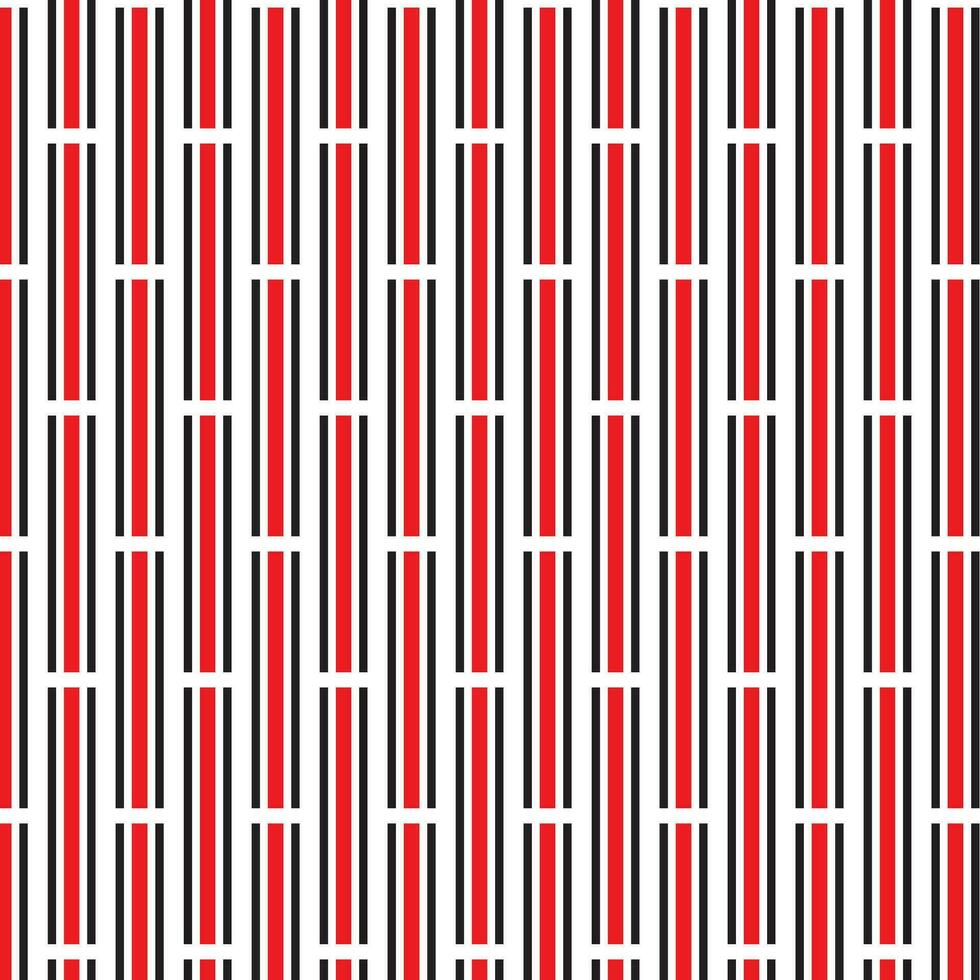 simple abstract red and black color vertical halfline pattern art vector