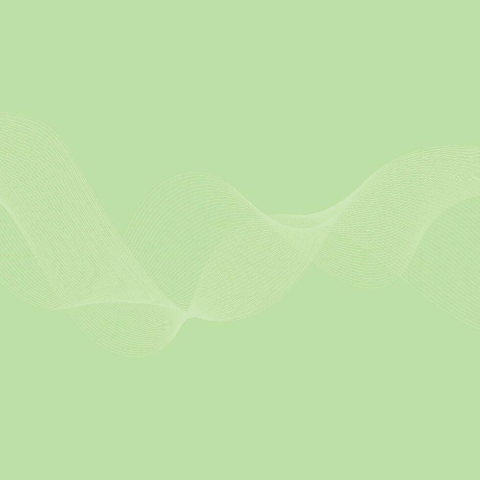 modern simple abstract lite lime lemon color wavy air line pattern art on fennel color background vector