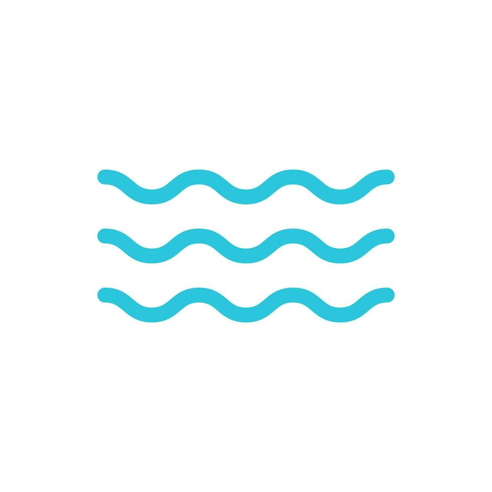 Waves icon. From blue icon vector
