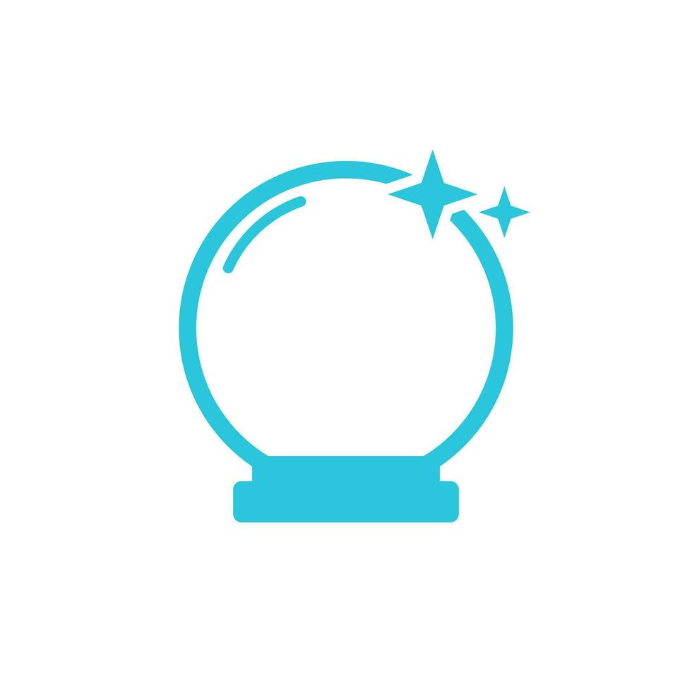 Prediction magic Crystal  ball. From blue icon set. vector