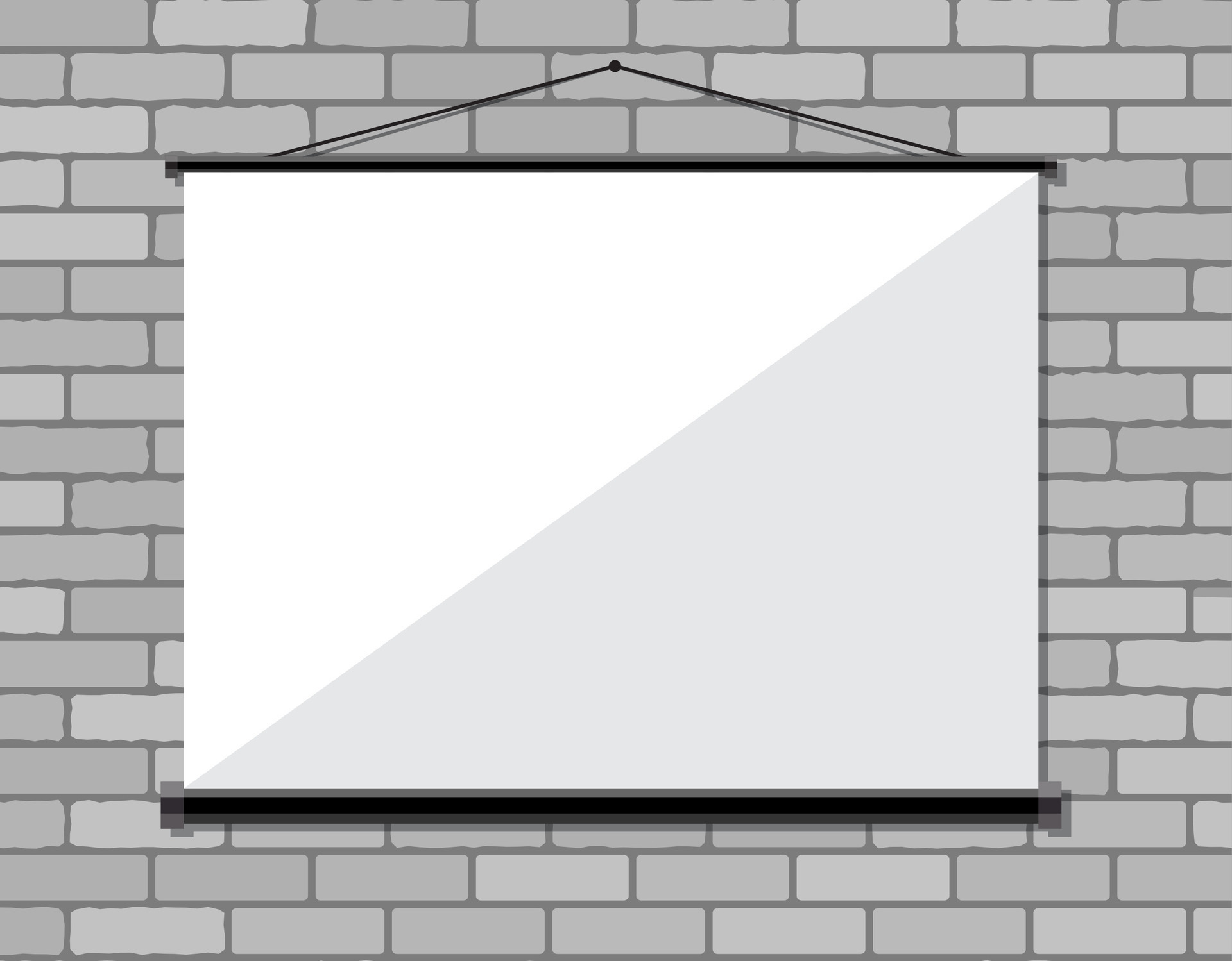 Projector screen on brick wall, 35999320 Vector Art at Vecteezy