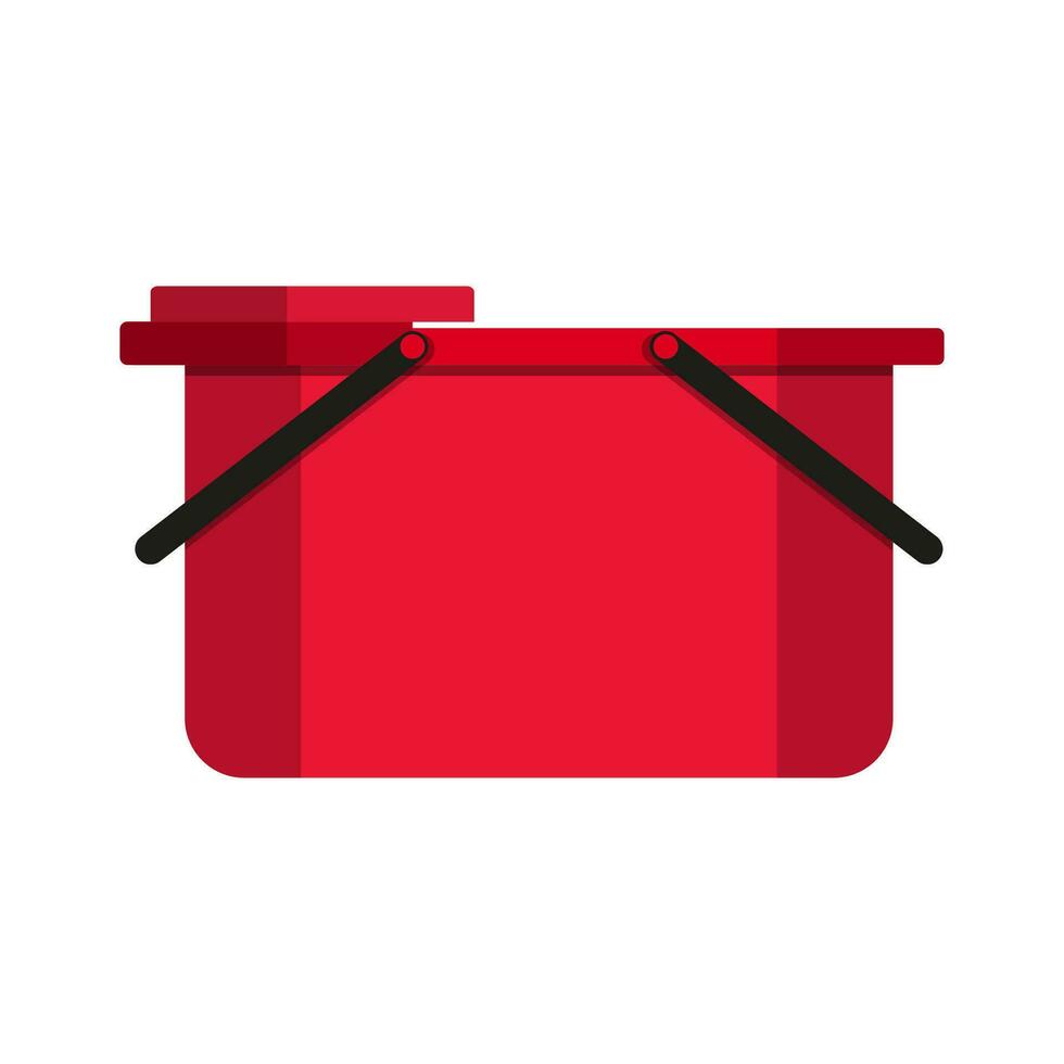 Empty bucket vector illustration icon.