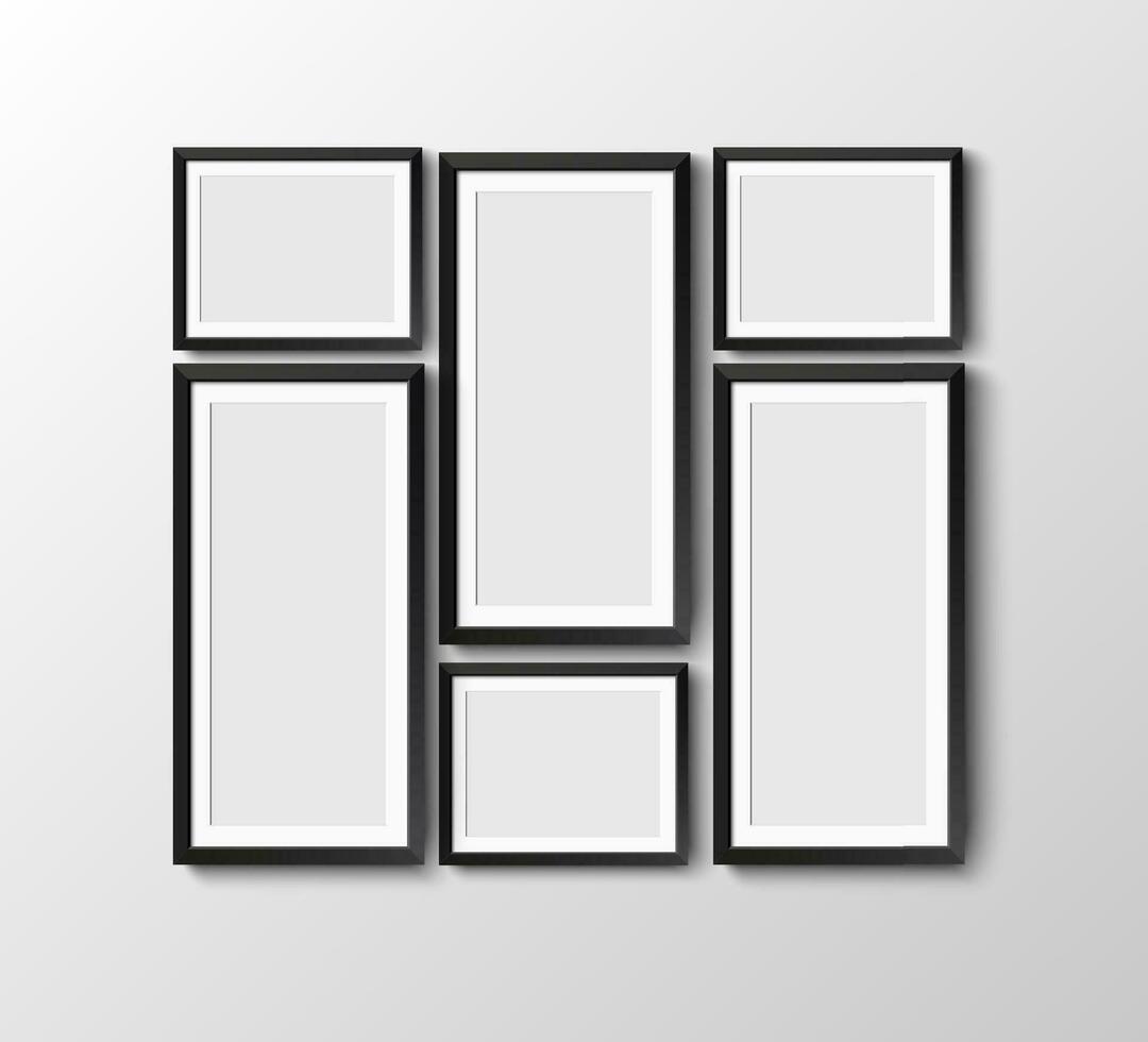 set of picture frames vector