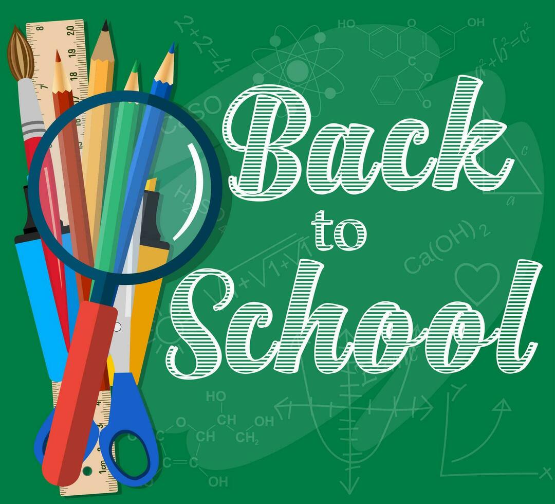 Back to School Title Words vector