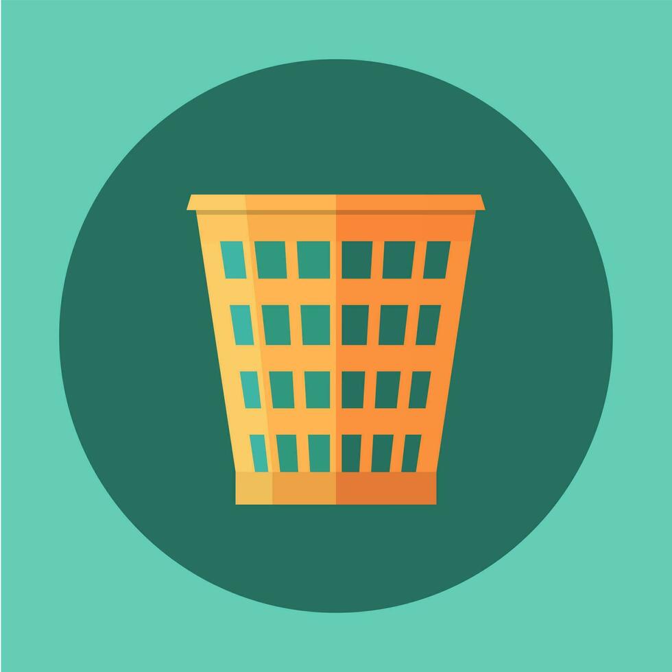 Trash Recycle Bin Garbage Flat icon . Vector illustration