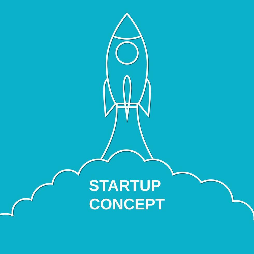 Start up concept flat style. vector