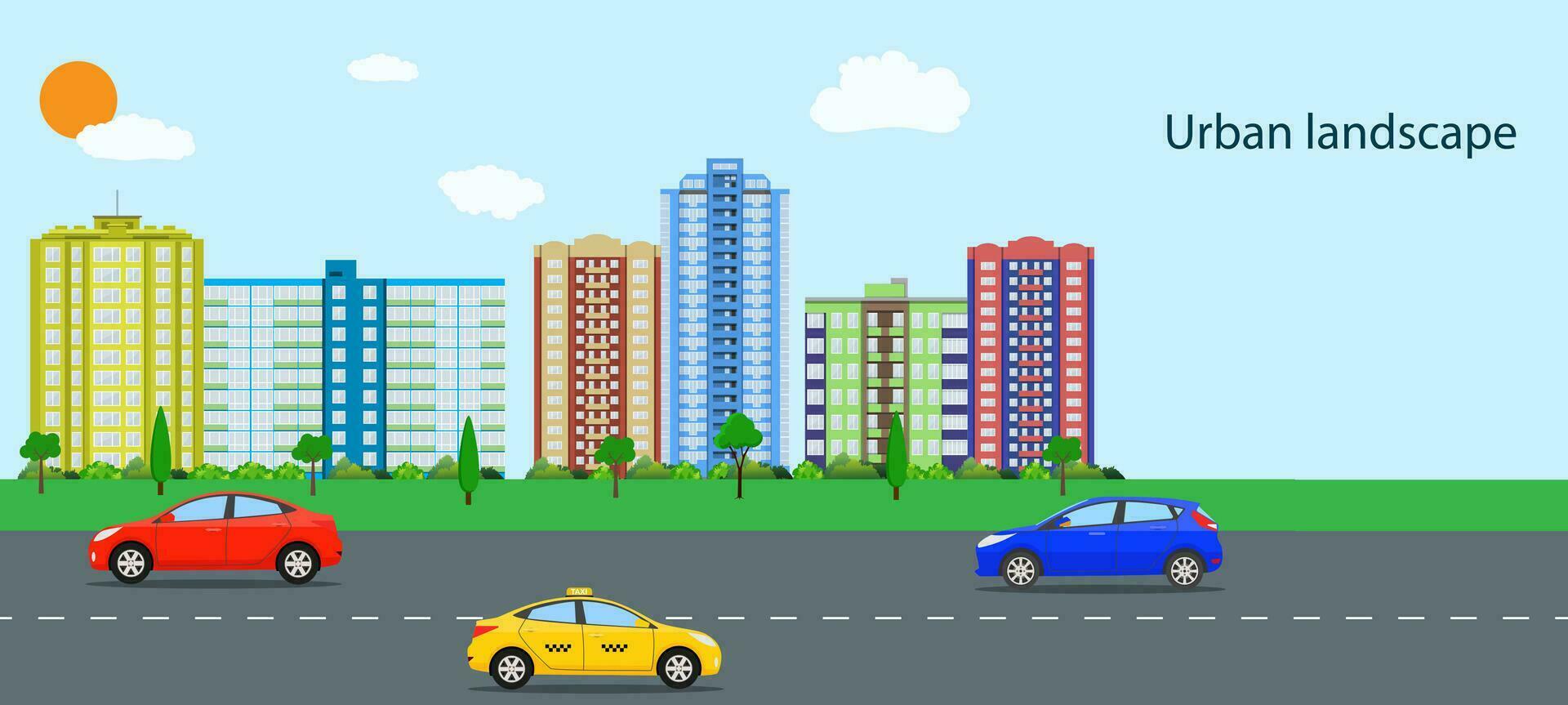 Modern City View. vector