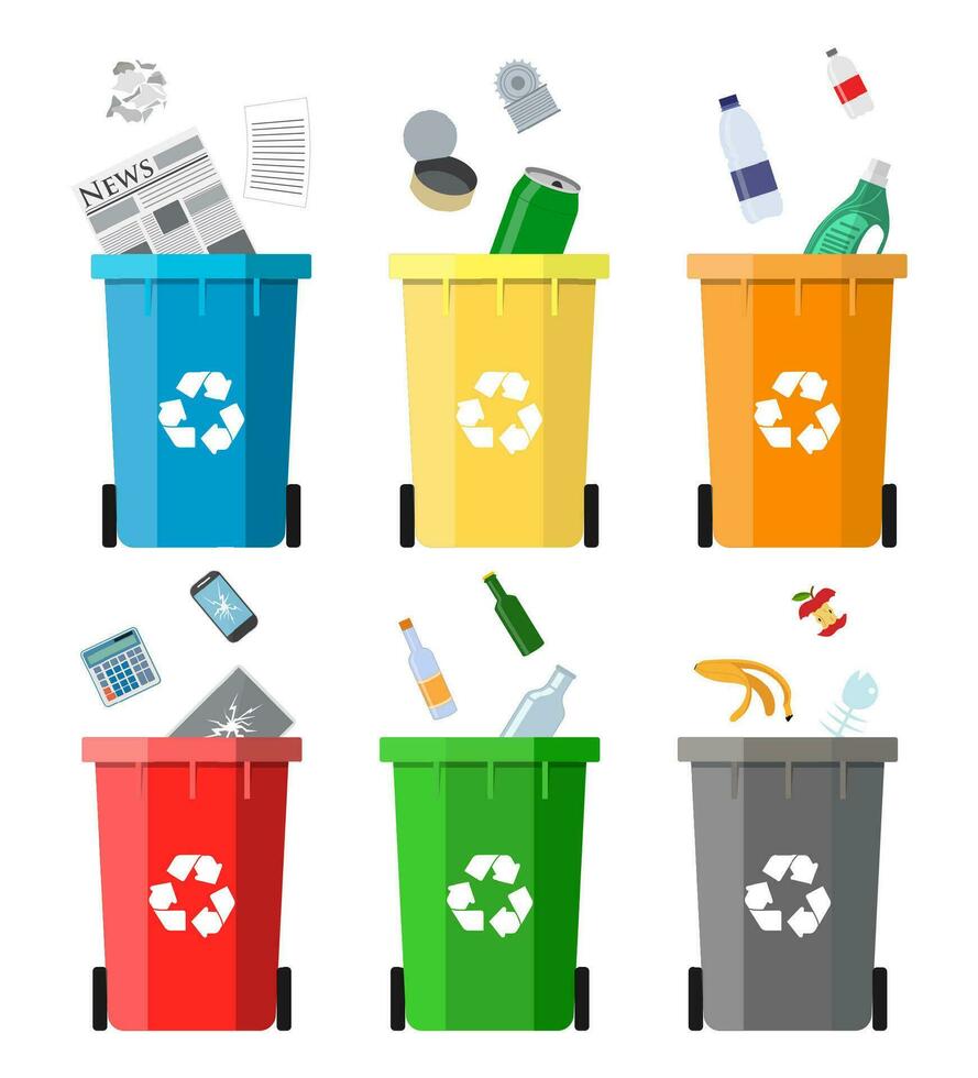 Waste management concept vector