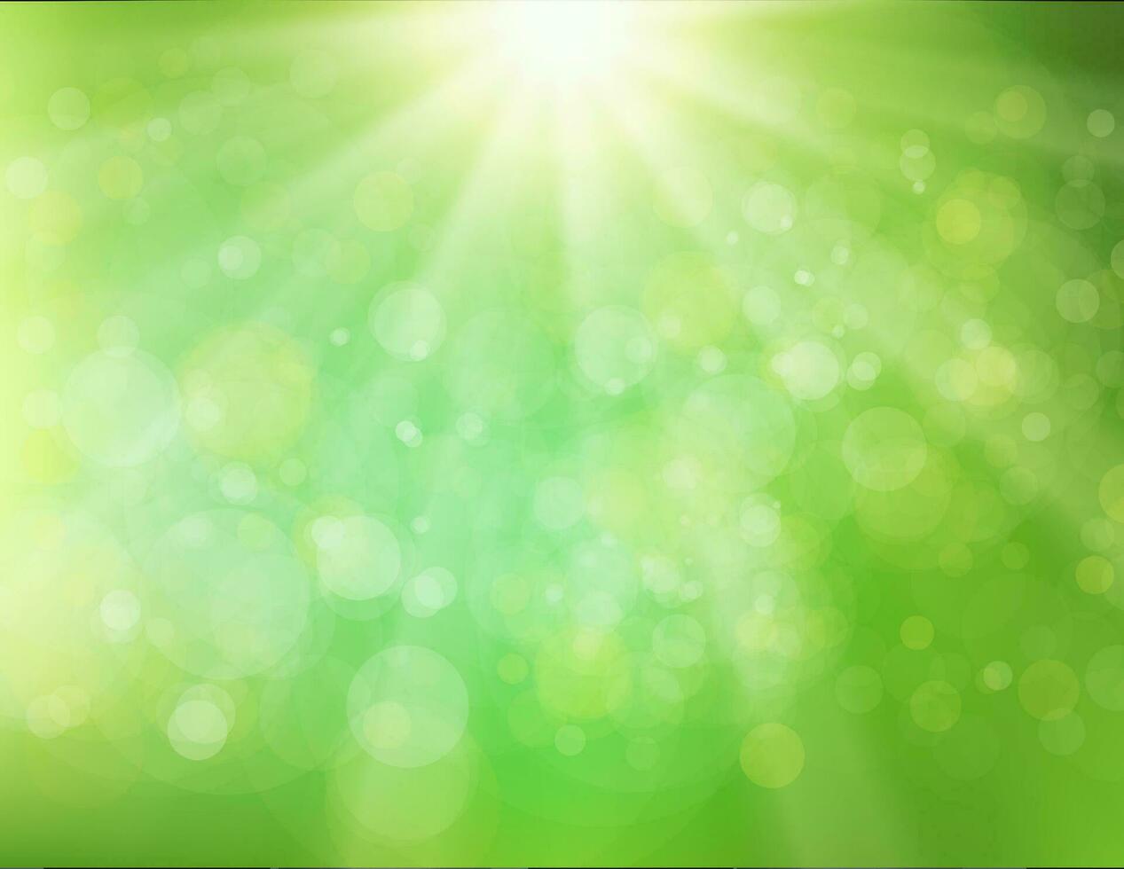 Green Sunburst Background vector