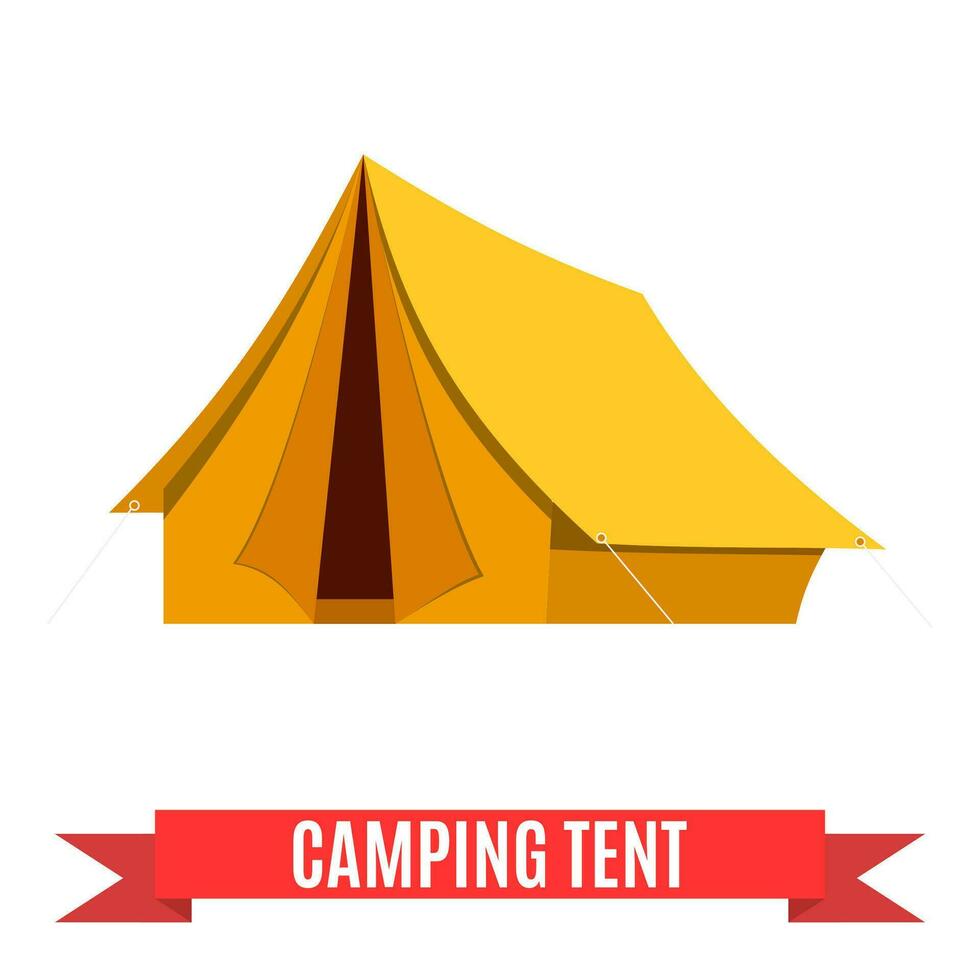 Camping tent vector icon.