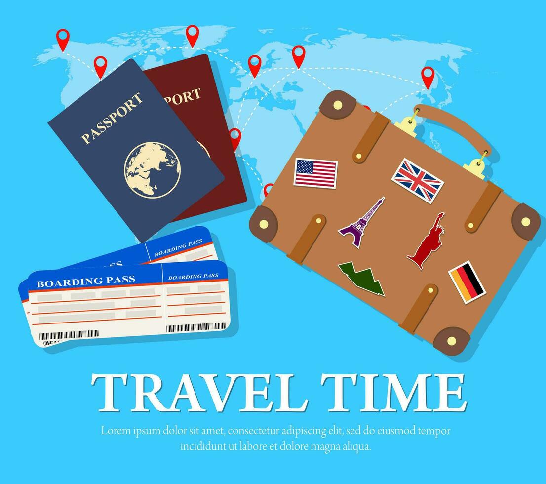 Travel and tourism concept. vector