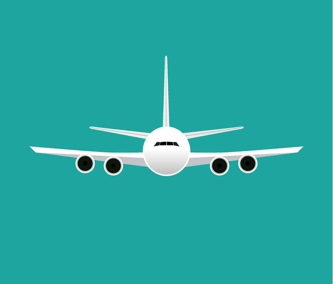Civil aviation travel passenger air plane vector illustration.