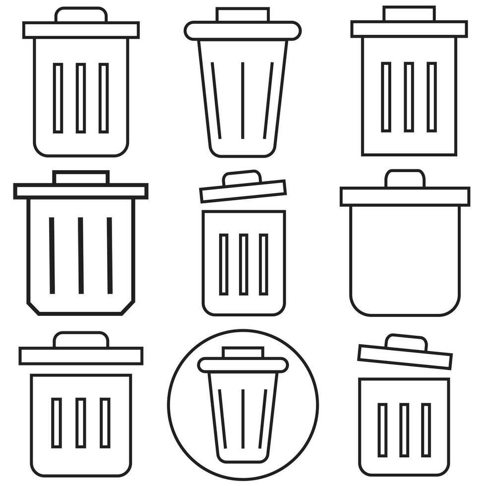 Trash icon vector for web and mobile app. trash can icon. delete sign and symbol.