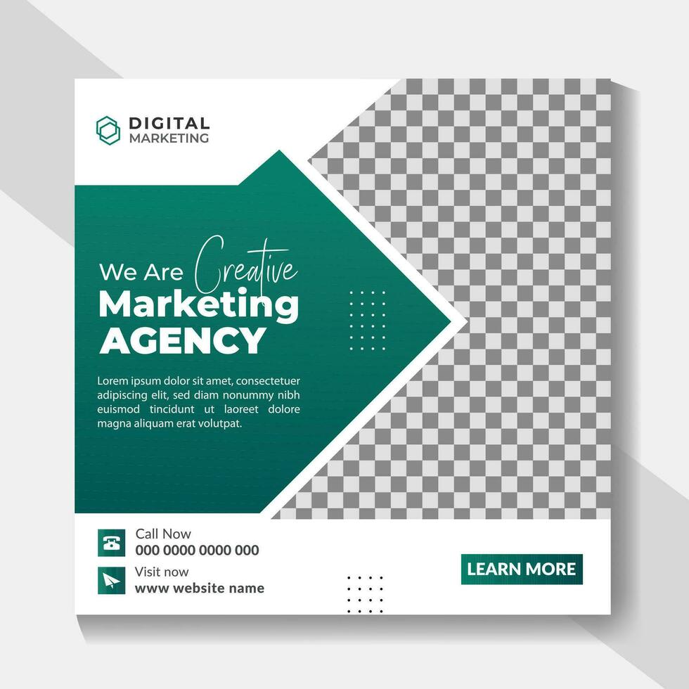 Digital business marketing advertisements post and web banner design or social media business template design. Modern Corporate social media post design for business. vector