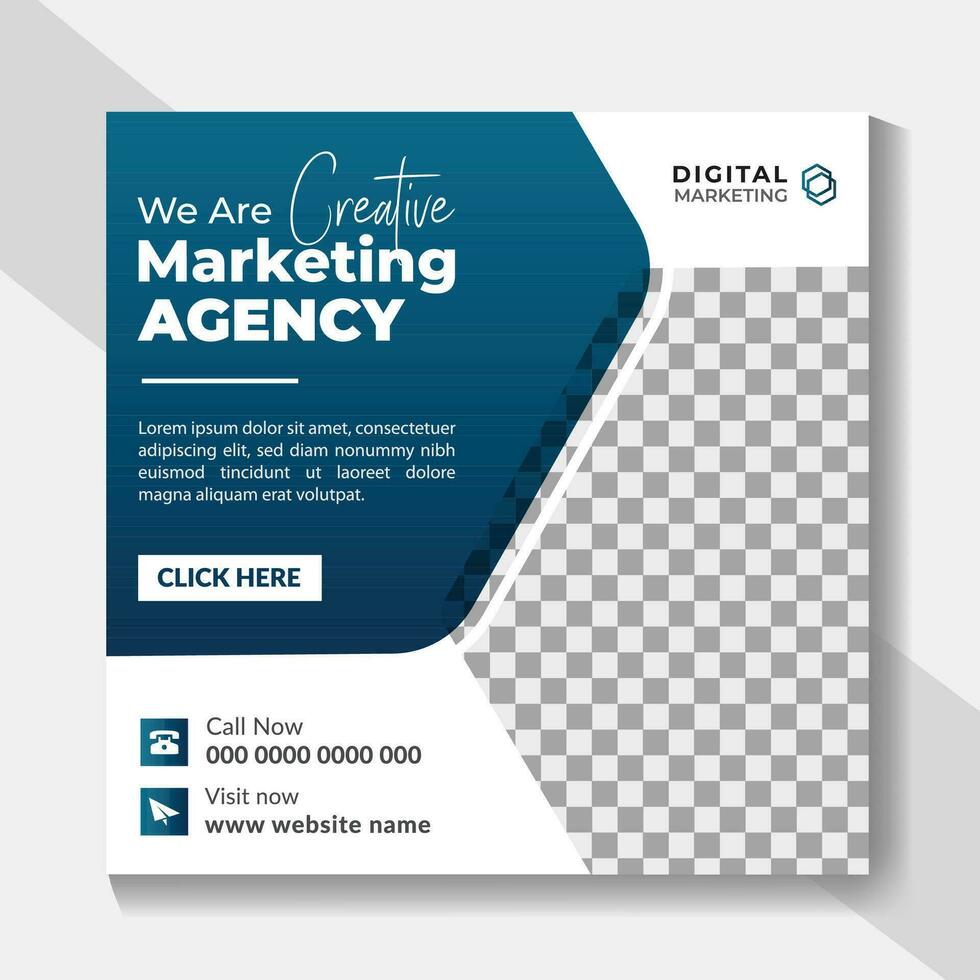 Digital business marketing advertisements post and web banner design or social media business template design. Modern Corporate social media post design for business. vector