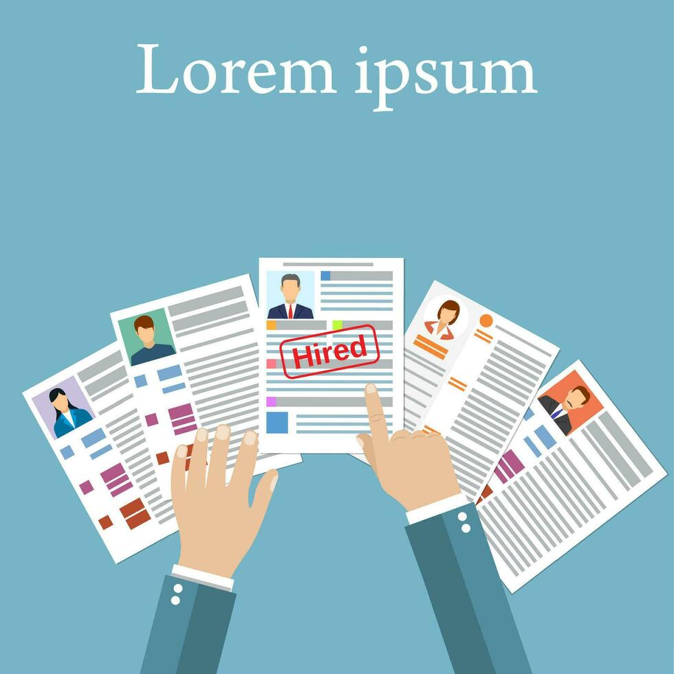 Curriculum Vitae Recruitment Candidate Job Position, vector