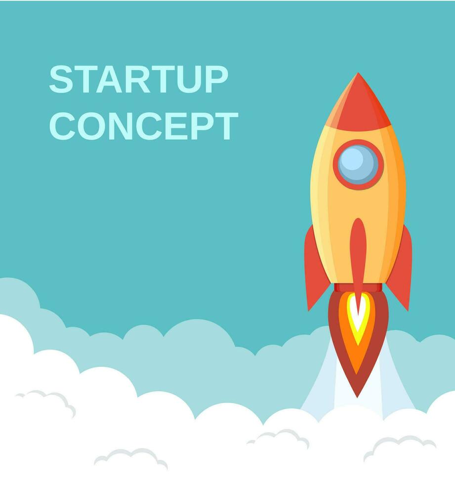 Start up concept flat style. vector