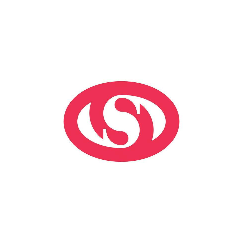 bold letter S emblem modern logo vector
