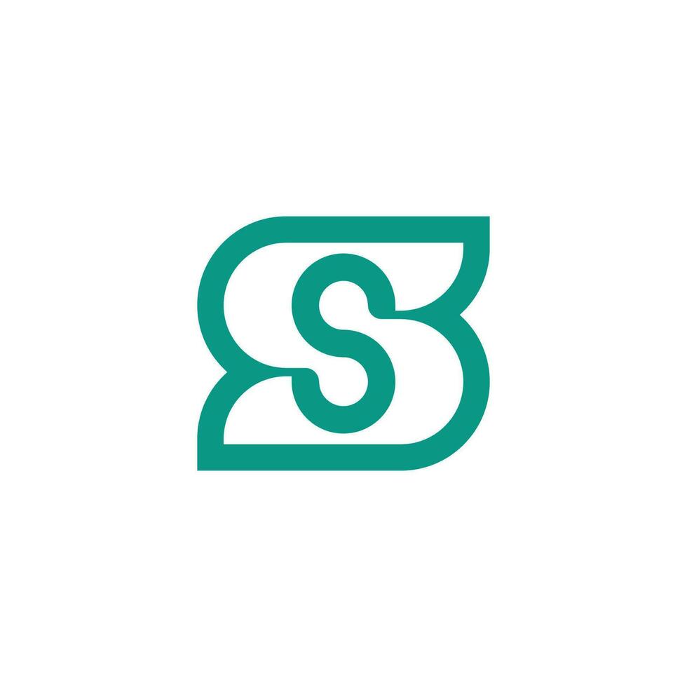 simple and bold letter S or SS logo vector