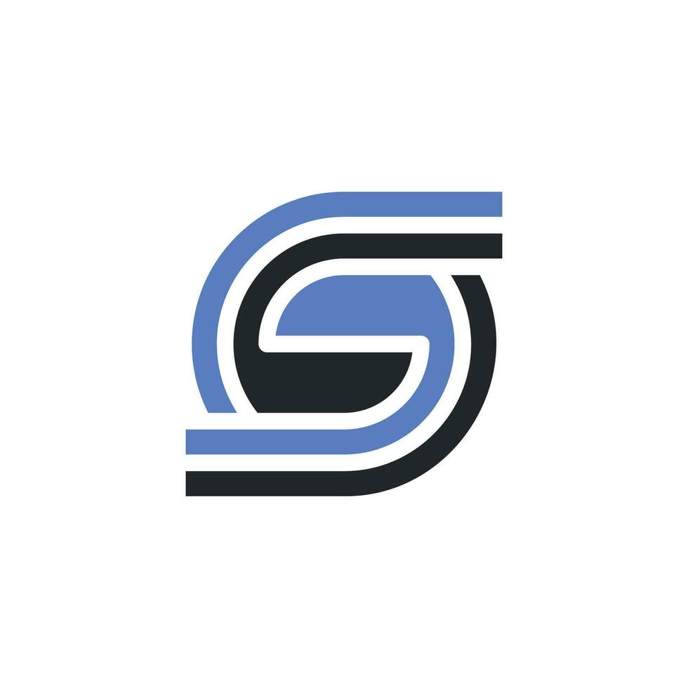 modern letter S synergy logo vector