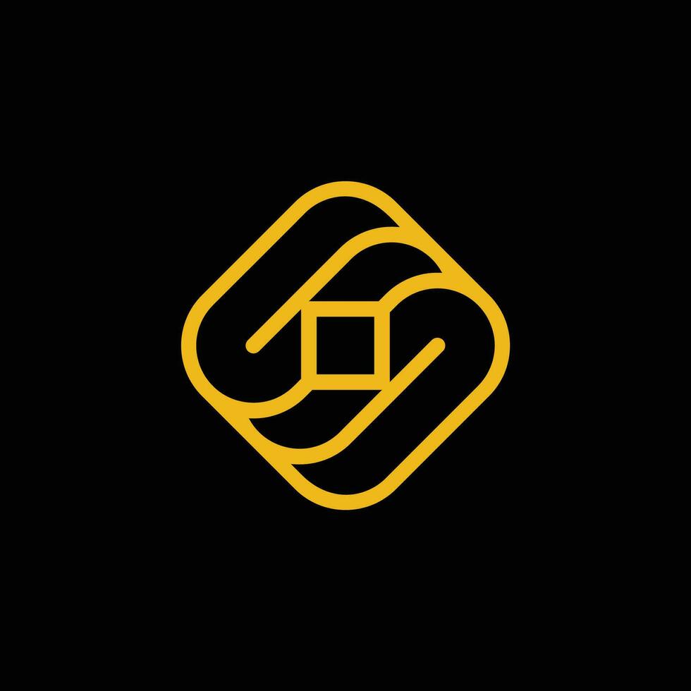 elegant letter S core logo vector