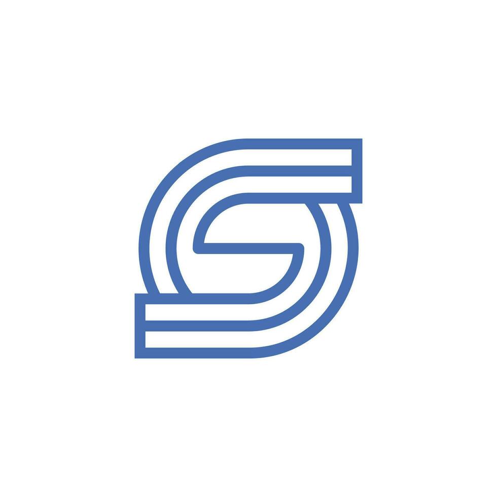 modern letter S synergy logo vector