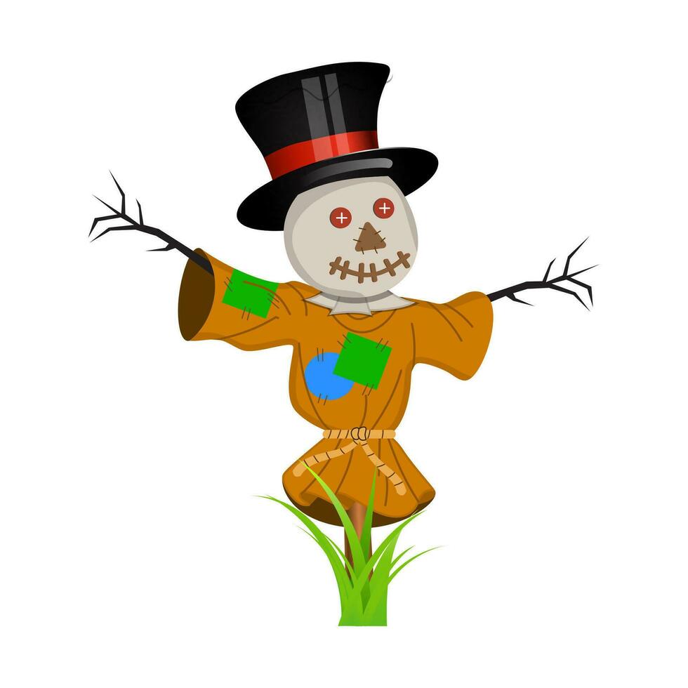 Cartoon Scarecrow Fantasy Character vector