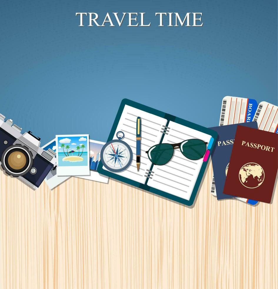 Travel and adventure template vector