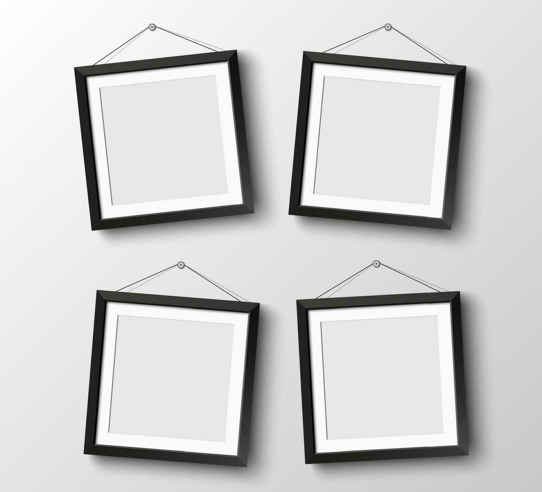 set of picture frames vector