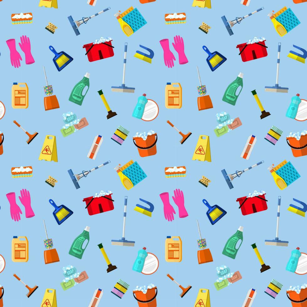 Cleaning seamless pattern vector