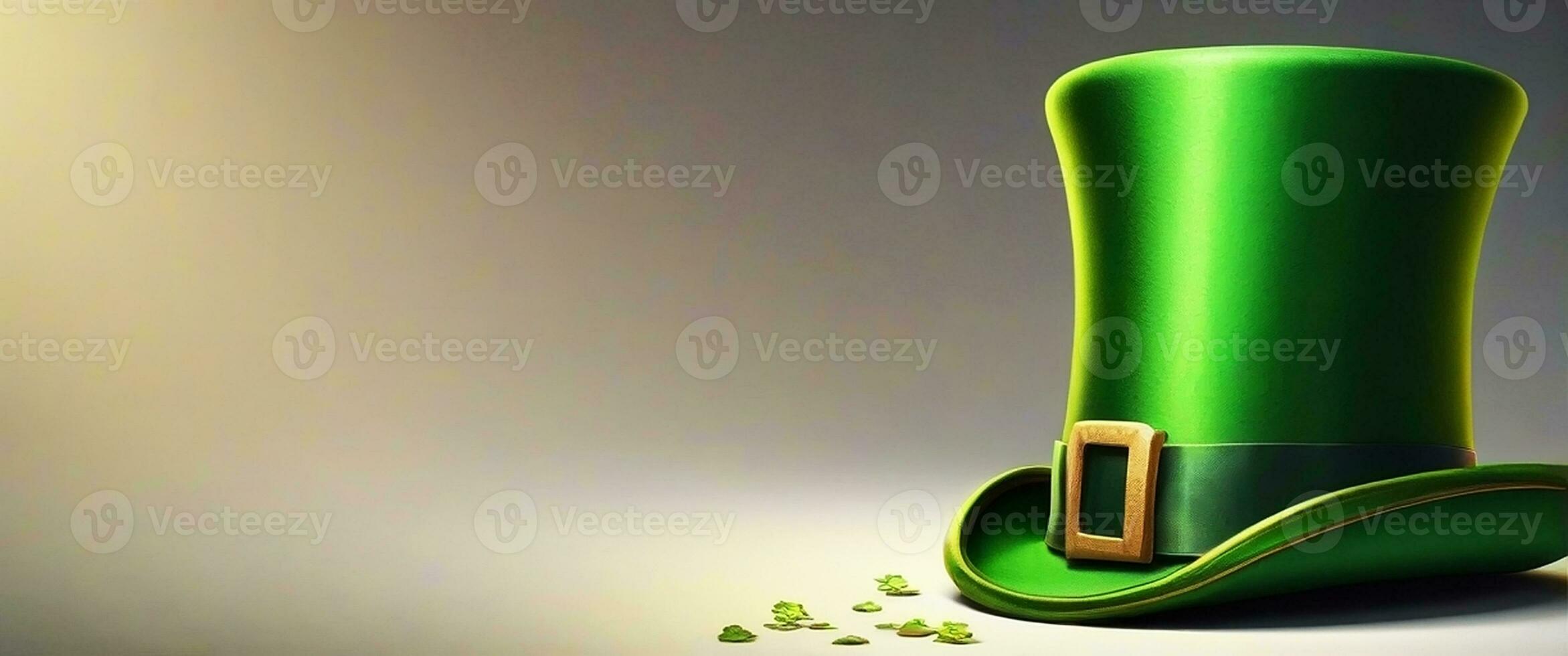 AI generated Emerald Elegance Green Top Hat for St. Patrick's Day photo