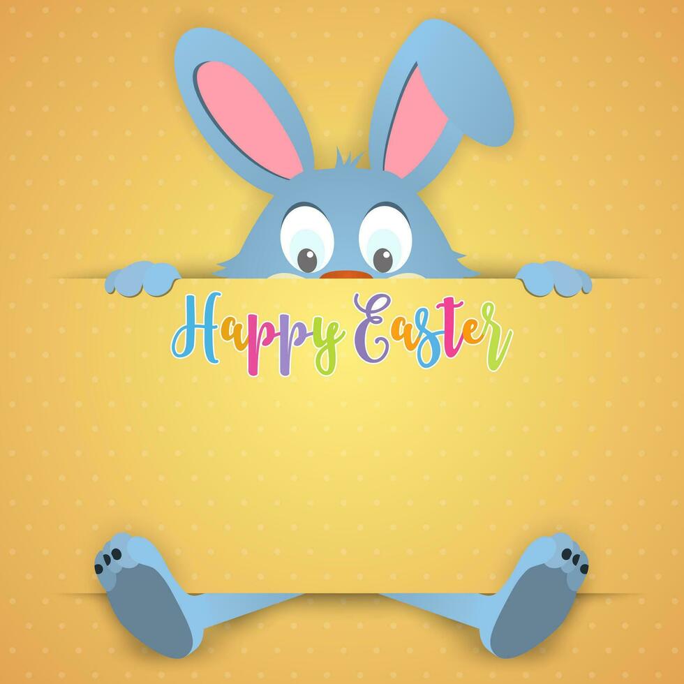 Happy Easter card with rabbit ears vector