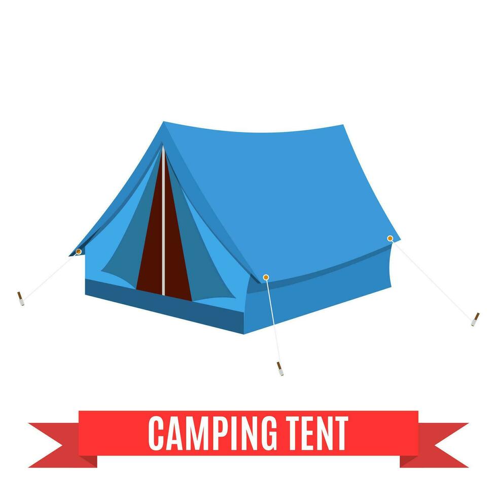 Camping tent vector icon.