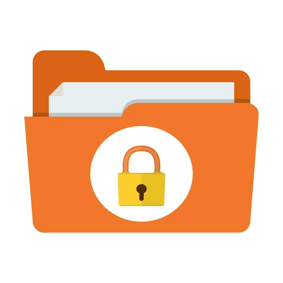 folder lock icon vector