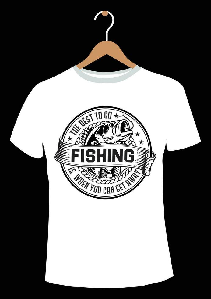 Fishing T-shirt Design. vector