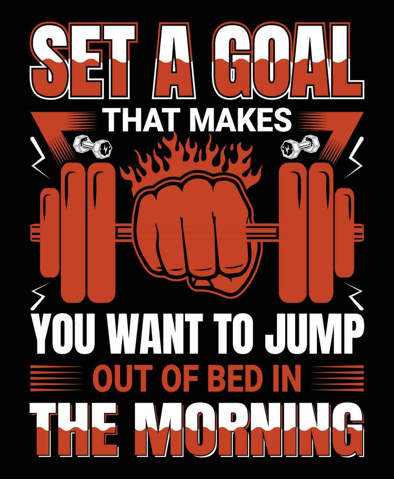 The best version gym T-shirt design. vector