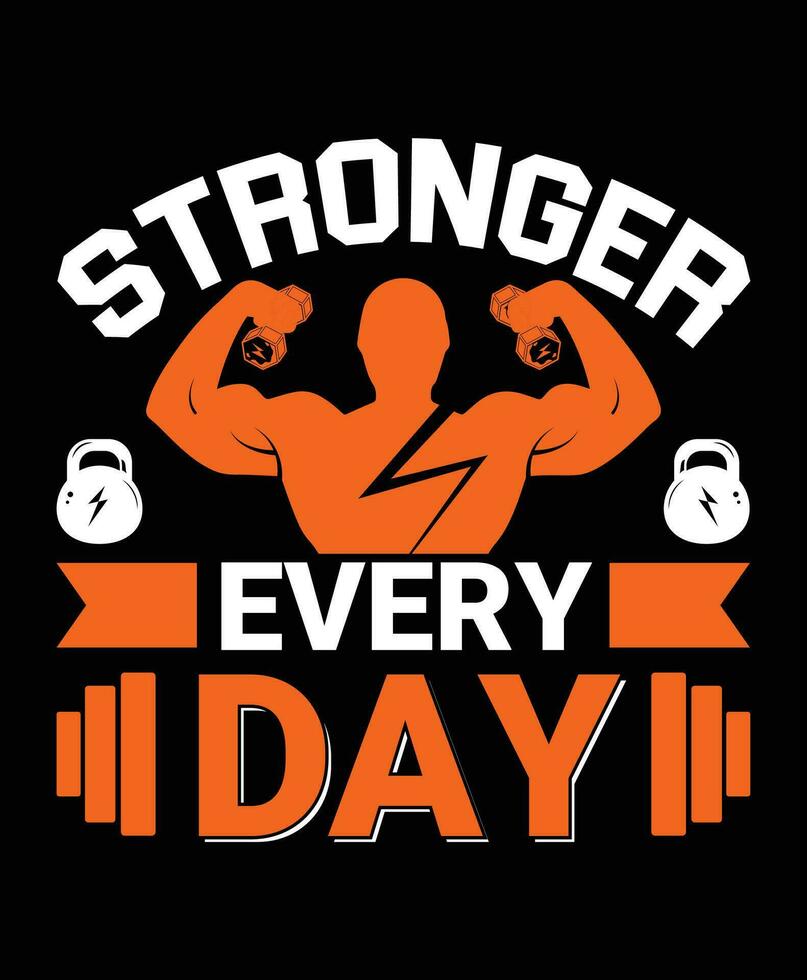 The best version gym T-shirt design. vector