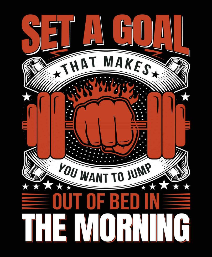 The best version gym T-shirt design. vector