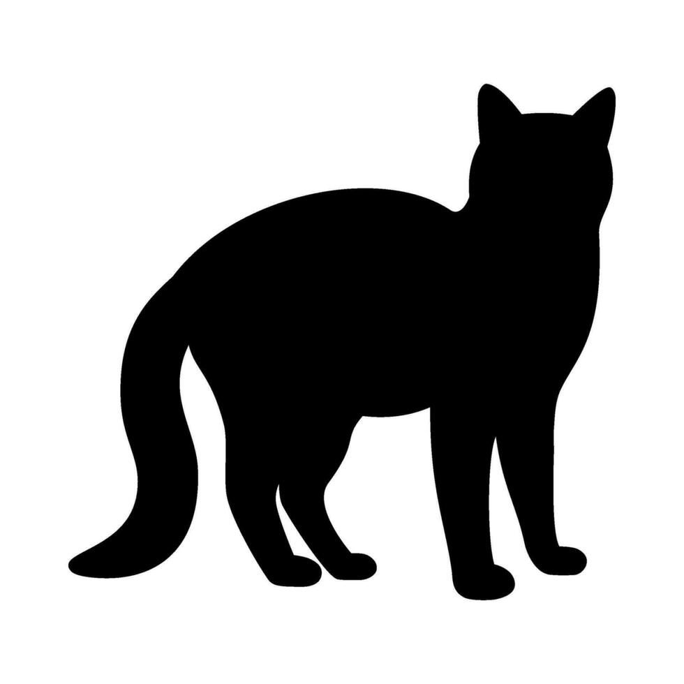 Cat silhouette illustration on isolated background vector