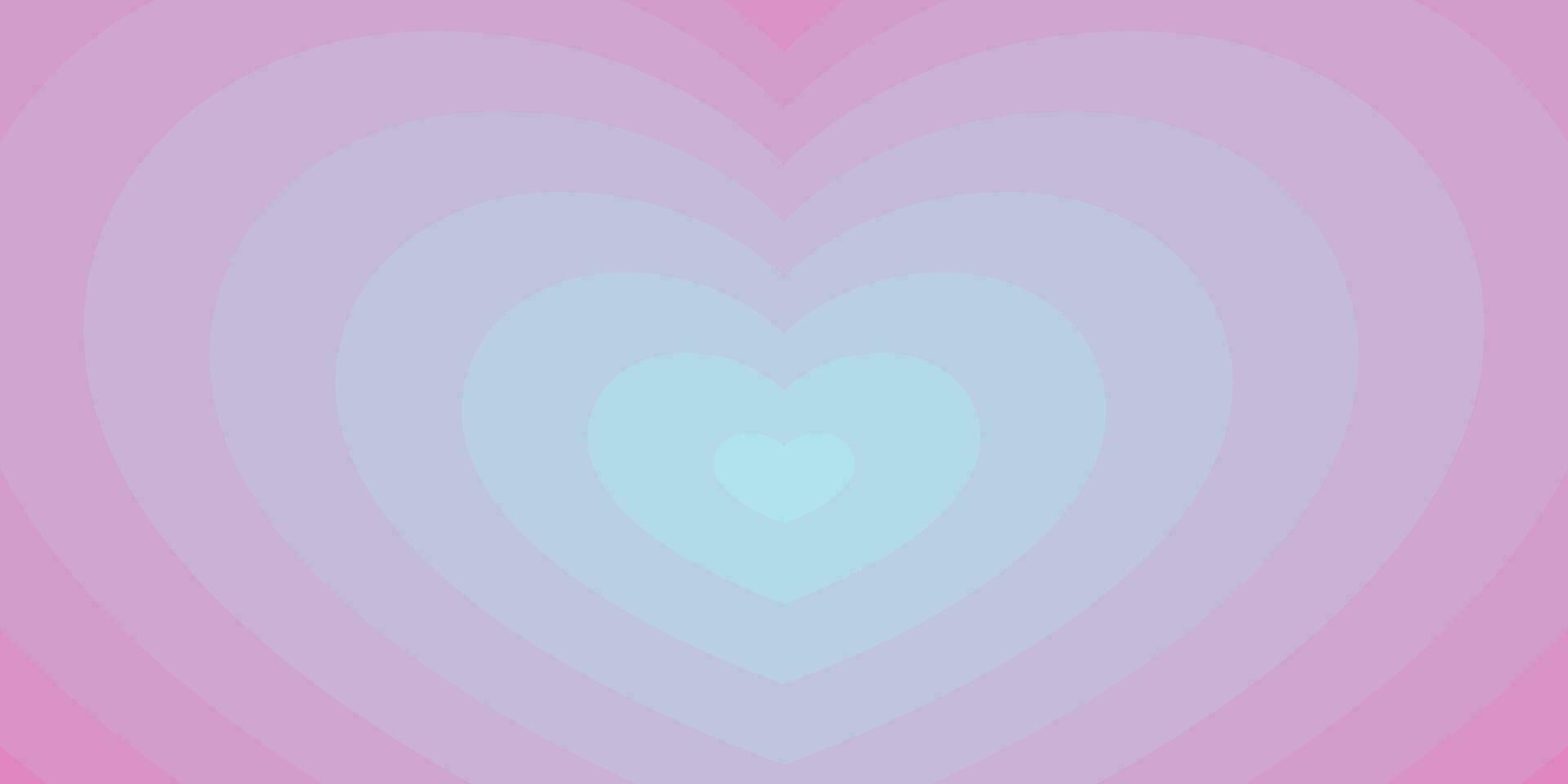 Concentric Hearts Pink Gradient Background. A Lovely Vector Illustration.