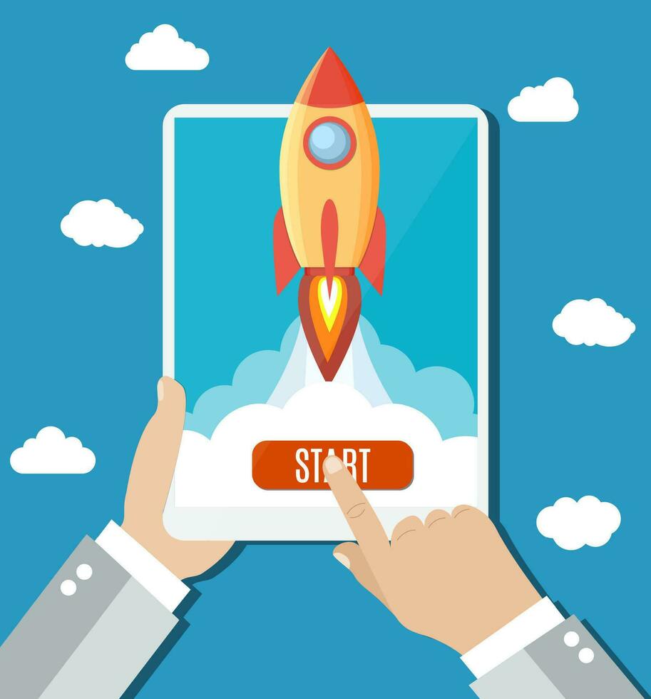 Successful startup business concept. vector