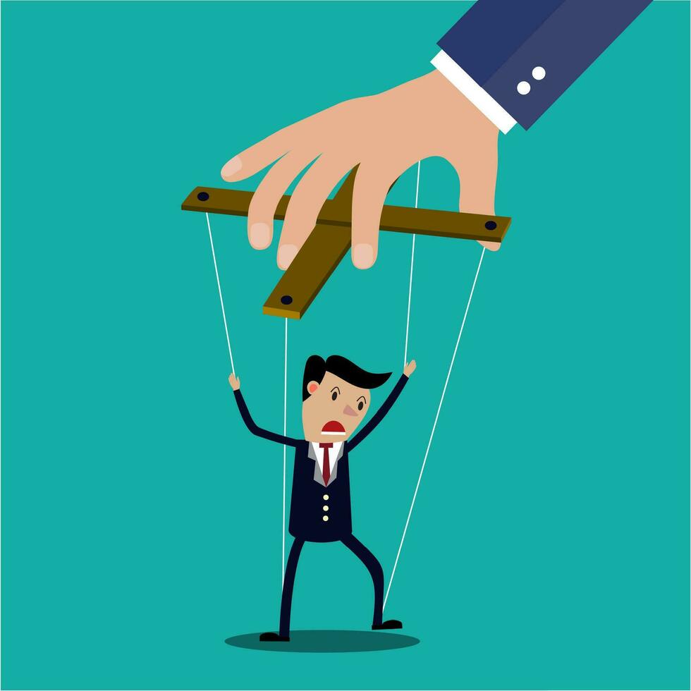 Cartoon Businessman marionette vector