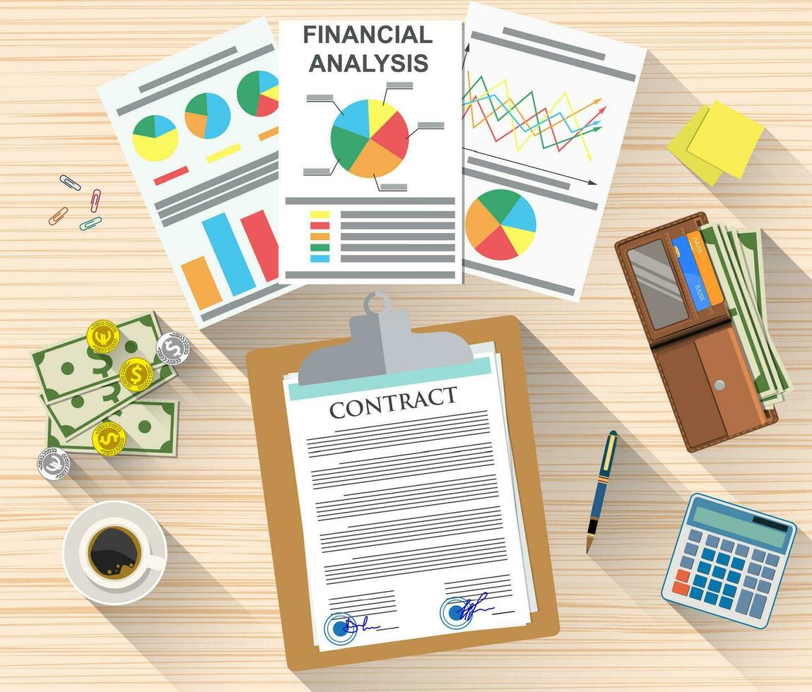 Agreement documents concept. vector