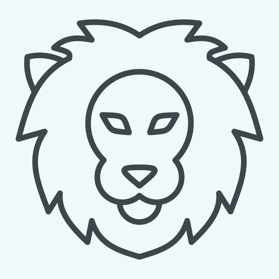 Icon Leo. related to Horoscope symbol. line style. simple design editable. simple illustration vector