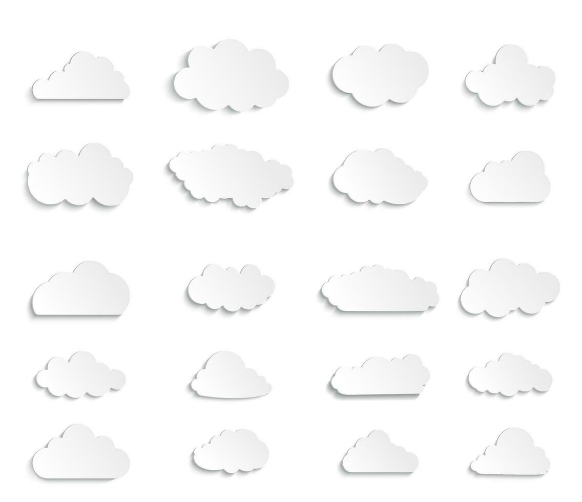 ilustración vectorial de la colección de nubes vector